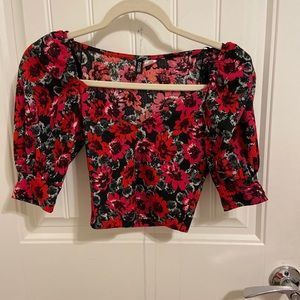 H&M Floral cropped top